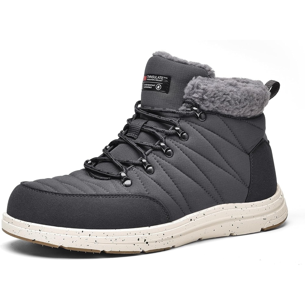 image:imageBruno Marc Mens Winter Warm Casual Boots Outdoor ColdWeather Lightweight Walking BootsGrey