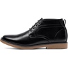 Bruno Marc Men’s Classic Dress Derby Oxfords Chukka Boots | Classic Brogue Details, Soft Elastic Heel, Grippy TPR Sole, PU Upper, Fit for Office, Events & Daily Wear(Black)