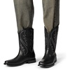 Bruno Marc Men’s Durable Cowboy Classic Slip on Western Boots with Chic Embroidered Durable Short Fashionable Western Boots(All Black)