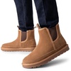 Bruno Marc Men’s FuzzyGo Winter Chelsea Boots | Rugged Suede Leather Cold Weather Warm Outdoor Boots(Chesnut)