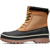 Bruno Marc Men’s Insulated Waterproof Snow Boots | 200g insulation retains heat to -25°F; sealed build keeps feet dry; rubber outsole boosts grip; durable upper resists wear(Brown/Yellow/Net)