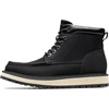 Bruno Marc Men’s Moc Toe Boot Fashion Comfort | Warm Faux Fur Lining, EVA Midsole, Durable Traction Rubber Outsole, Insulated Winter Casual Boots for Daily Outdoor Wear(Black)
