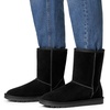 Bruno Marc Men’s Winter Boots Cold Weather Outdoor Casual Warm Suede Faux Fur Lining FuzzyClassic Short Boots(All Black)