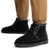 Bruno Marc Men’s Winter Snow Boots FuzzyGo Cozy Suede Leather Cold Weather Warm Outdoor Casual Ankle Boots(Black)