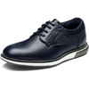 Bruno Marc Boy’s Casual Dress Uniform Oxford | Comfort Uniform Formal Sneaker Shoes Smooth Upper Cushioned Steps Stable Footing(Blue)