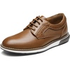 Bruno Marc Boy’s Casual Dress Uniform Oxford | Comfort Uniform Formal Sneaker Shoes Smooth Upper Cushioned Steps Stable Footing(Brown)