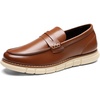 Bruno Marc Men’s Casual Dress Shoes Penny Loafers | Enhanced Comfort Slip on Supple PU Upper Sponge Insole Micro Arch Support Lightweight Daily Casual Formal Driving Travel(Brown)
