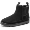 Bruno Marc Men’s FuzzyGo Winter Chelsea Boots | Rugged Suede Leather Cold Weather Warm Outdoor Boots(Black)