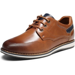 Bruno Marc Boy’s Dress Casual Uniform Formal Shoes | A textured TPR outsole allows your little boys to play or walk with greater stability(Brown)