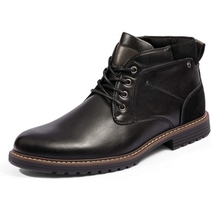 Bruno Marc Men’s Chukka Dress Boots Casual Shoes | Breathable Lining, Padded Collar, Durable TPR Outsole, Lace-up Closure, Ideal for Office, Business, Casual, Work & Daily Wear(Black)