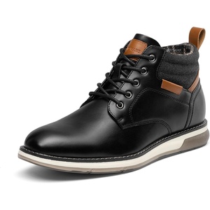 Bruno Marc Men’s Dress Casual Formal Chukka Boots | Anti-slip TPR outsole, padded collar, plush lining, ideal for offices, casual events, outdoor strolls and daily wear(Black)