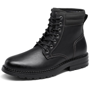 Bruno Marc Men’s Dress Oxford Fashion and Comfort Ankle Lace Up Boots(All Black)