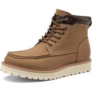 Bruno Marc Men’s Moc Toe Boot Fashion Comfort | Warm Faux Fur Lining, EVA Midsole, Durable Traction Rubber Outsole, Insulated Winter Casual Boots for Daily Outdoor Wear(Brown)