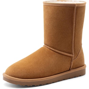 Bruno Marc Men’s Winter Boots Cold Weather Outdoor Casual Warm Suede Faux Fur Lining FuzzyClassic Short Boots(Chestnut)