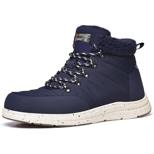 Bruno Marc Men’s Winter Warm Casual Boots | Outdoor Cold-Weather Lightweight Walking Boots(Blue)