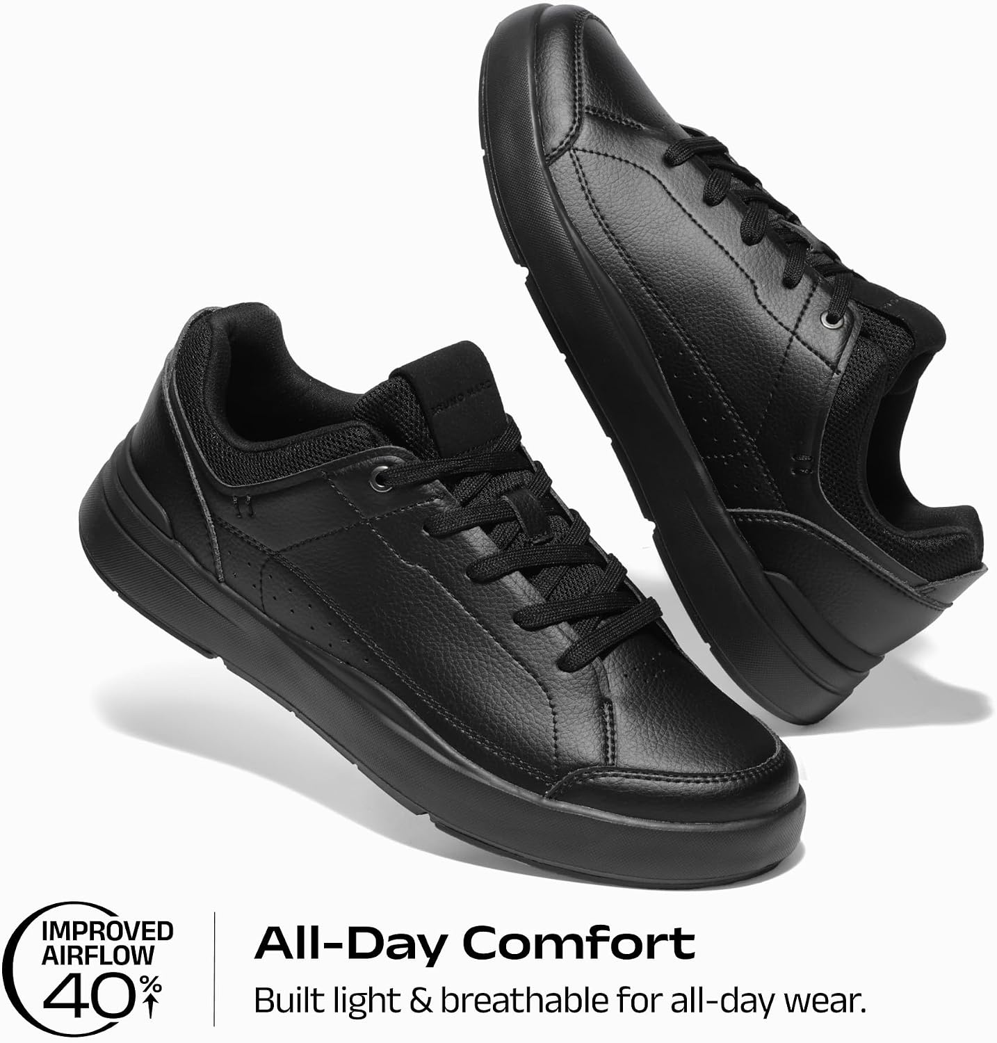 image:imageBruno Marc Mens Lightweight Casual Dress Fashion SneakersAll Black