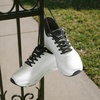 Bruno Marc Men’s Breathable Casual Sneakers(White/Black)