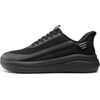Bruno Marc Men’s Cushioning Casual Walking Shoes(All Black)