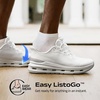Bruno Marc Men’s ListoGo Lightweight Cushion Mesh Sneakers(White)