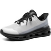Bruno Marc Men’s ListoGo Lightweight Cushion Mesh Sneakers(Grey/Black)