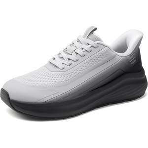 Bruno Marc Men’s Cushioning Casual Walking Shoes(Black/Grey)