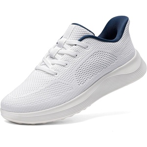 Bruno Marc Men’s Lightweight Breathable Walking Shoes(White)