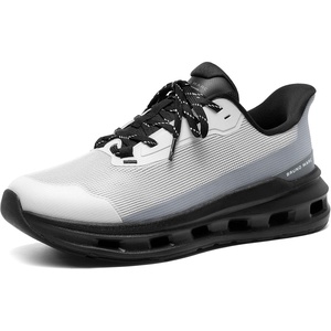 Bruno Marc Men’s ListoGo Lightweight Cushion Mesh Sneakers(Grey/Black)
