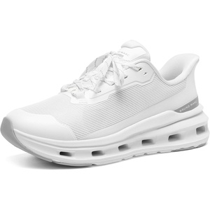 Bruno Marc Men’s ListoGo Lightweight Cushion Mesh Sneakers(White)