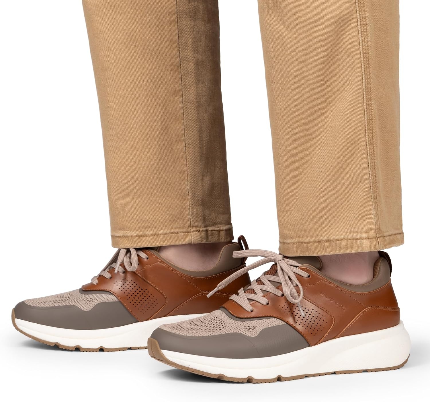 image:imageBruno Marc Mens Casual Fashion SneakersBrownBeige