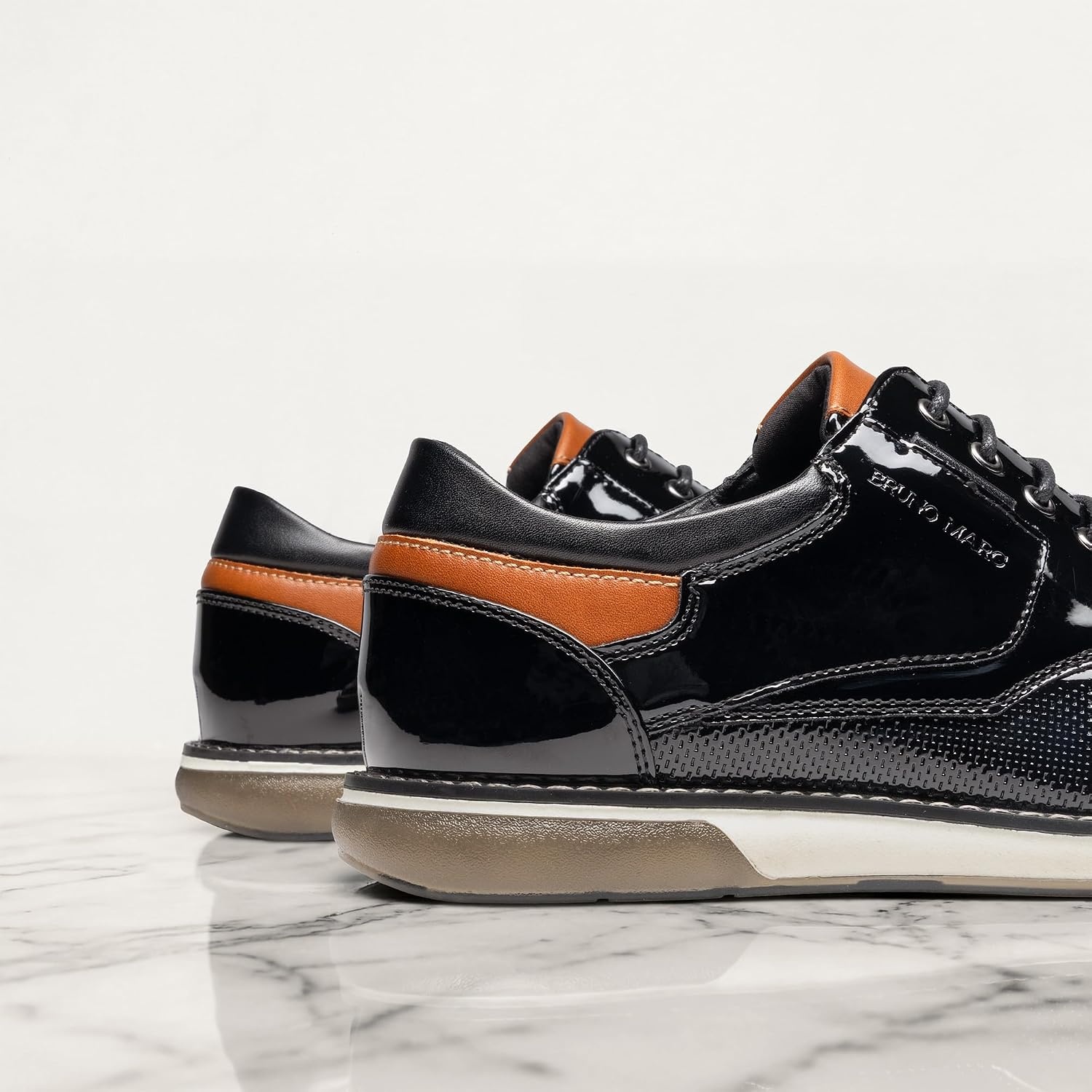 image:imageBruno Marc Mens Dress Oxfords Casual Derby SneakersBlackpat