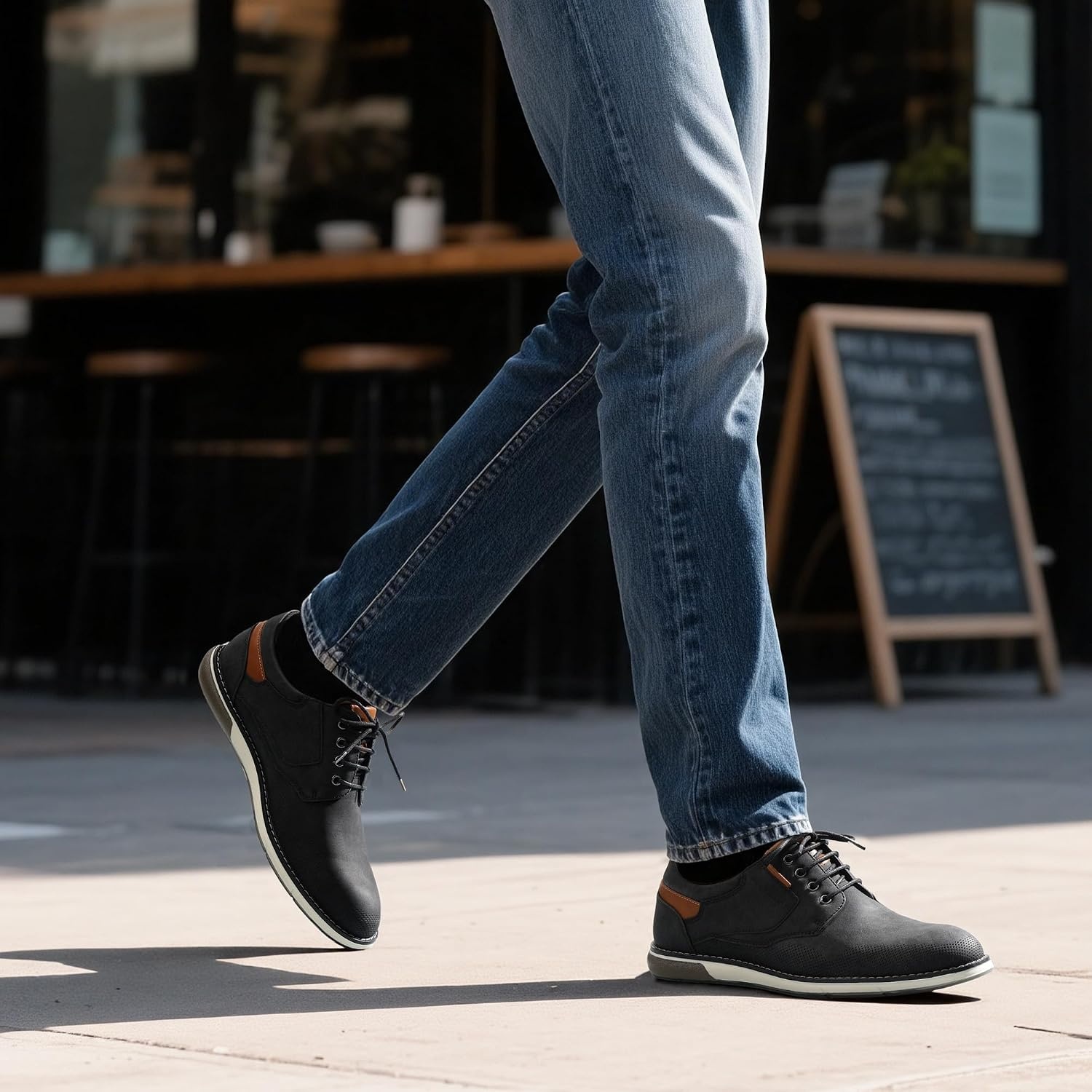 image:imageBruno Marc Mens Dress Oxfords Casual Derby SneakersBlackwaxy
