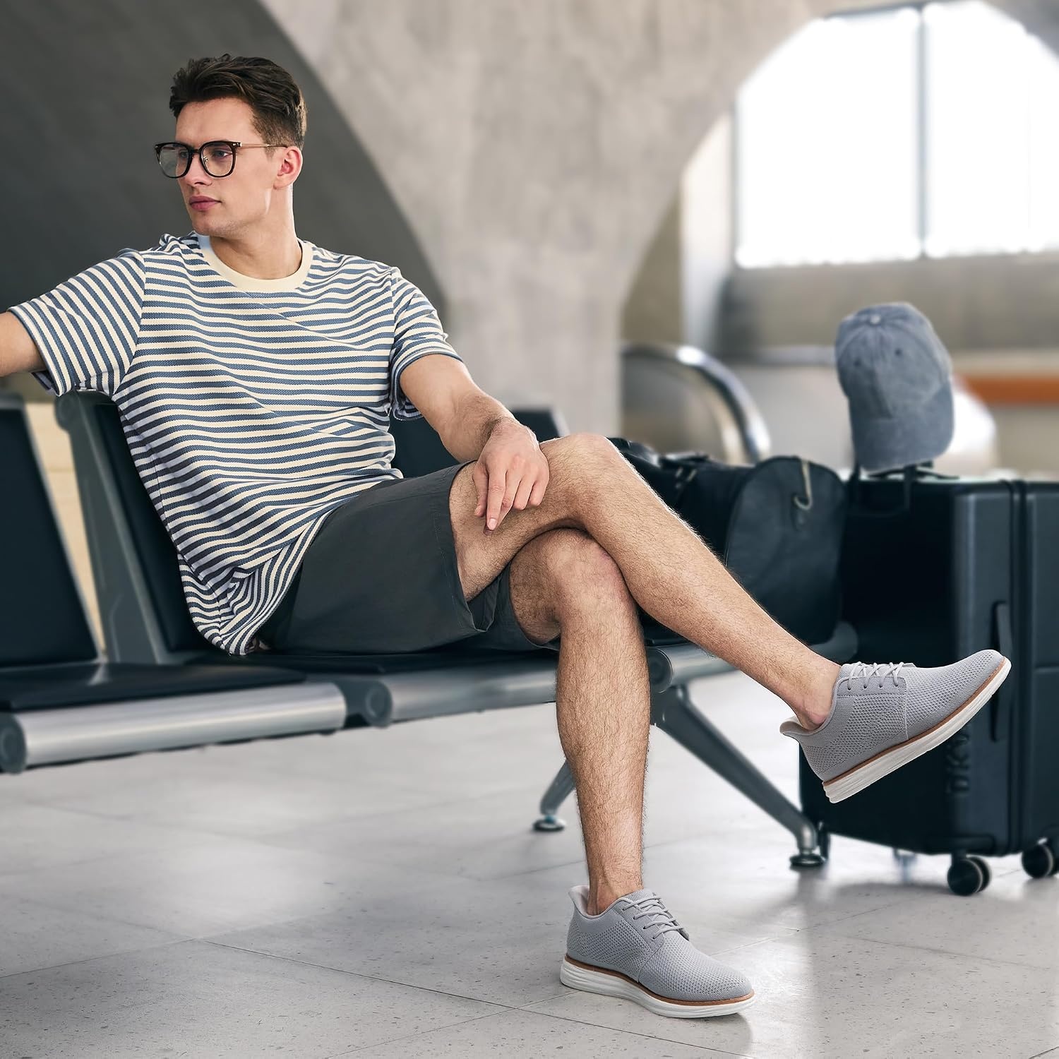image:imageBruno Marc Mens Hands Free Casual Mesh Sneaker ShoesGrey