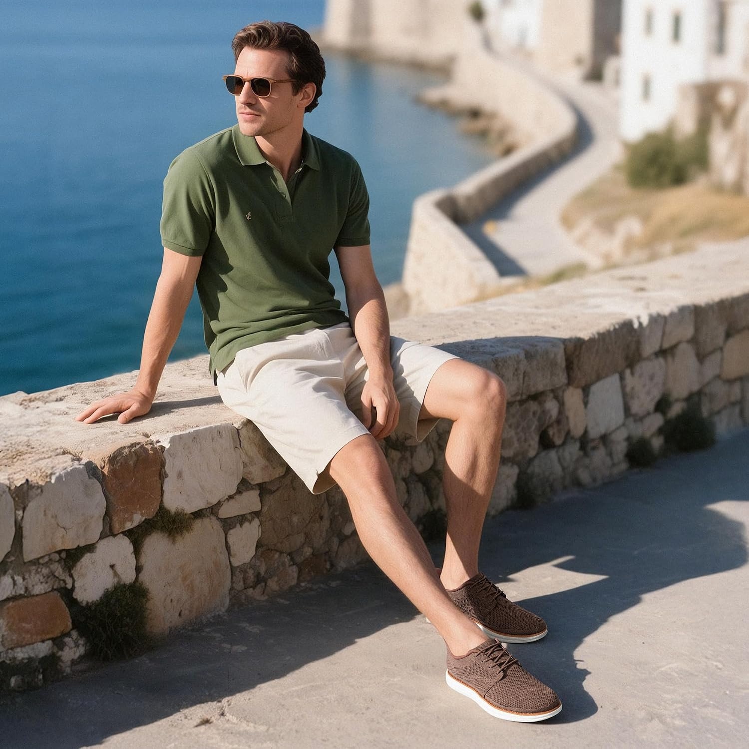image:imageBruno Marc Mens Hands Free Casual Mesh Sneaker ShoesLight Brown
