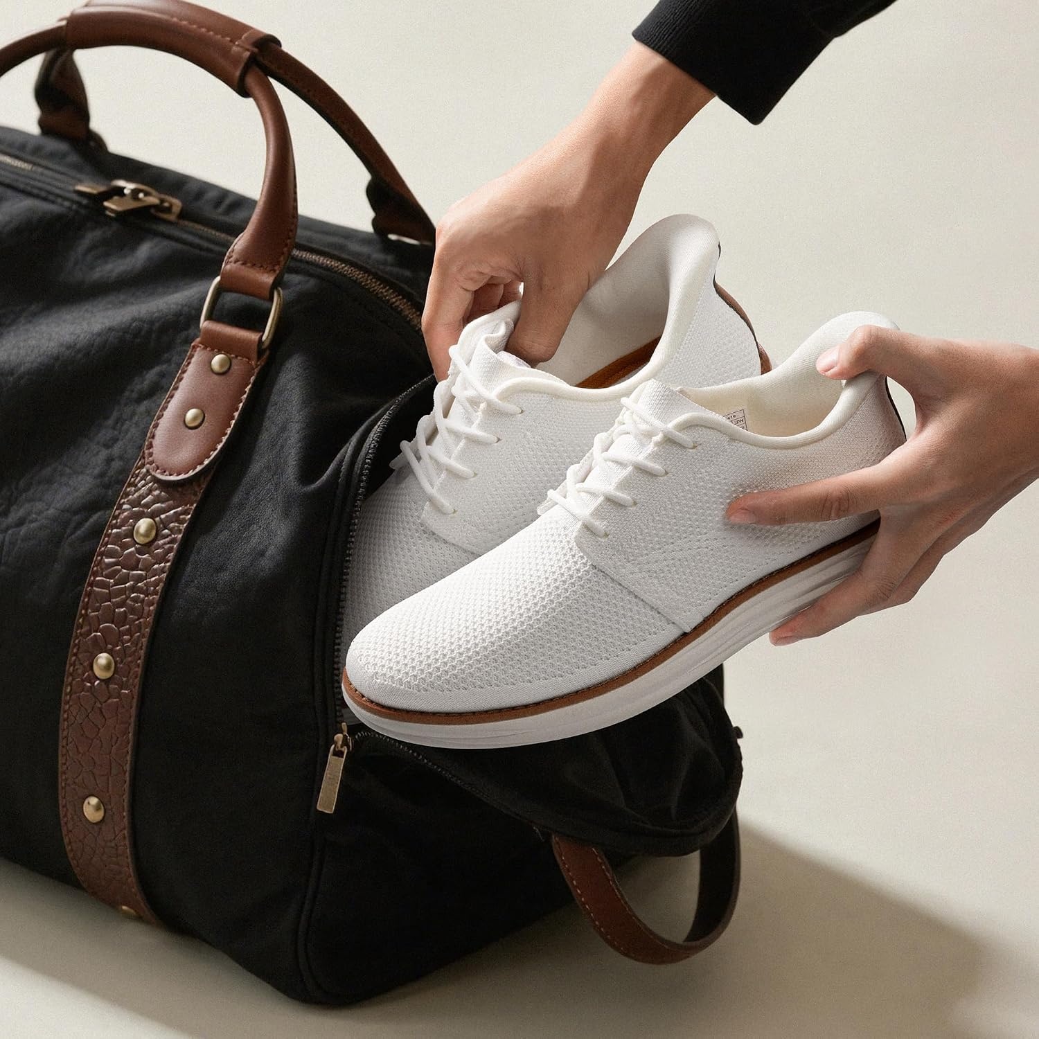 image:imageBruno Marc Mens Hands Free Casual Mesh Sneaker ShoesWhite