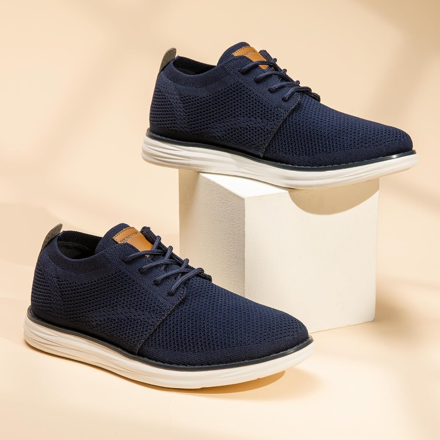 image:imageBruno Marc Mens KnitFlex Breeze Casual Dress SneakersDarkBlue