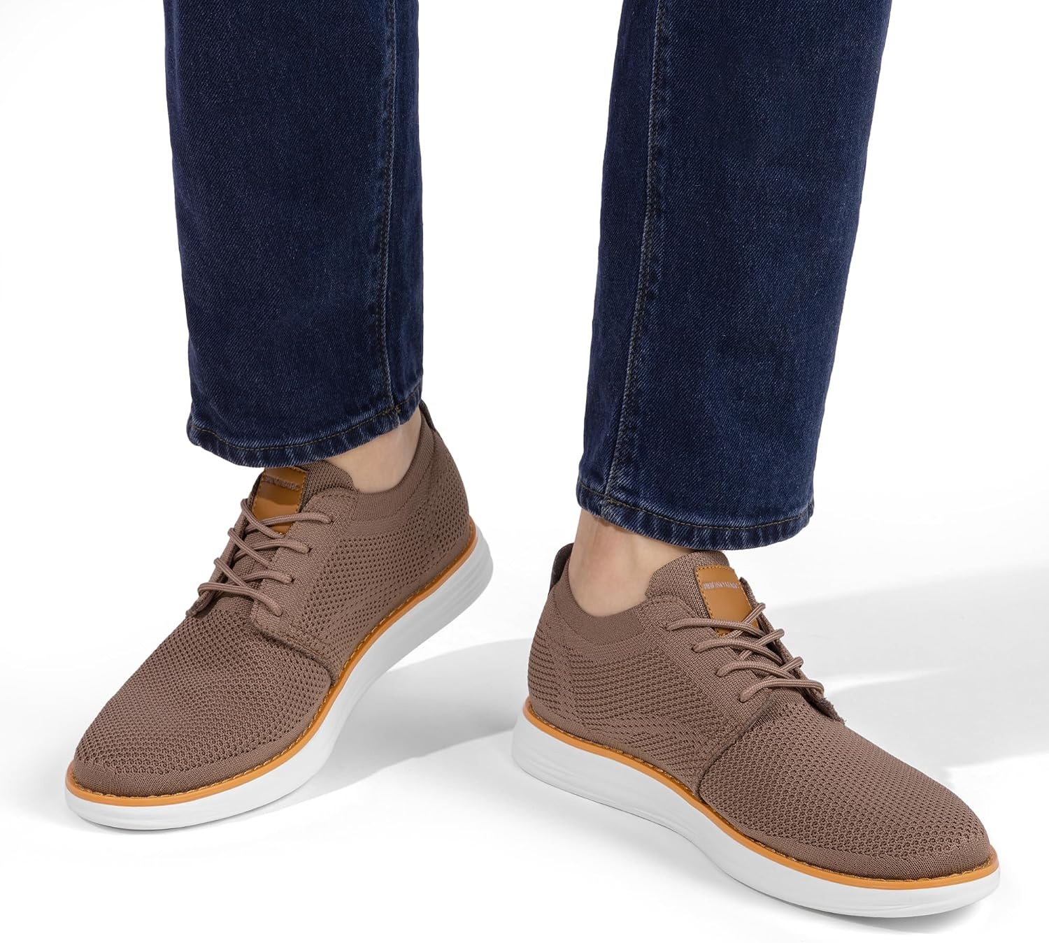 image:imageBruno Marc Mens KnitFlex Breeze Casual Dress SneakersLightBrown