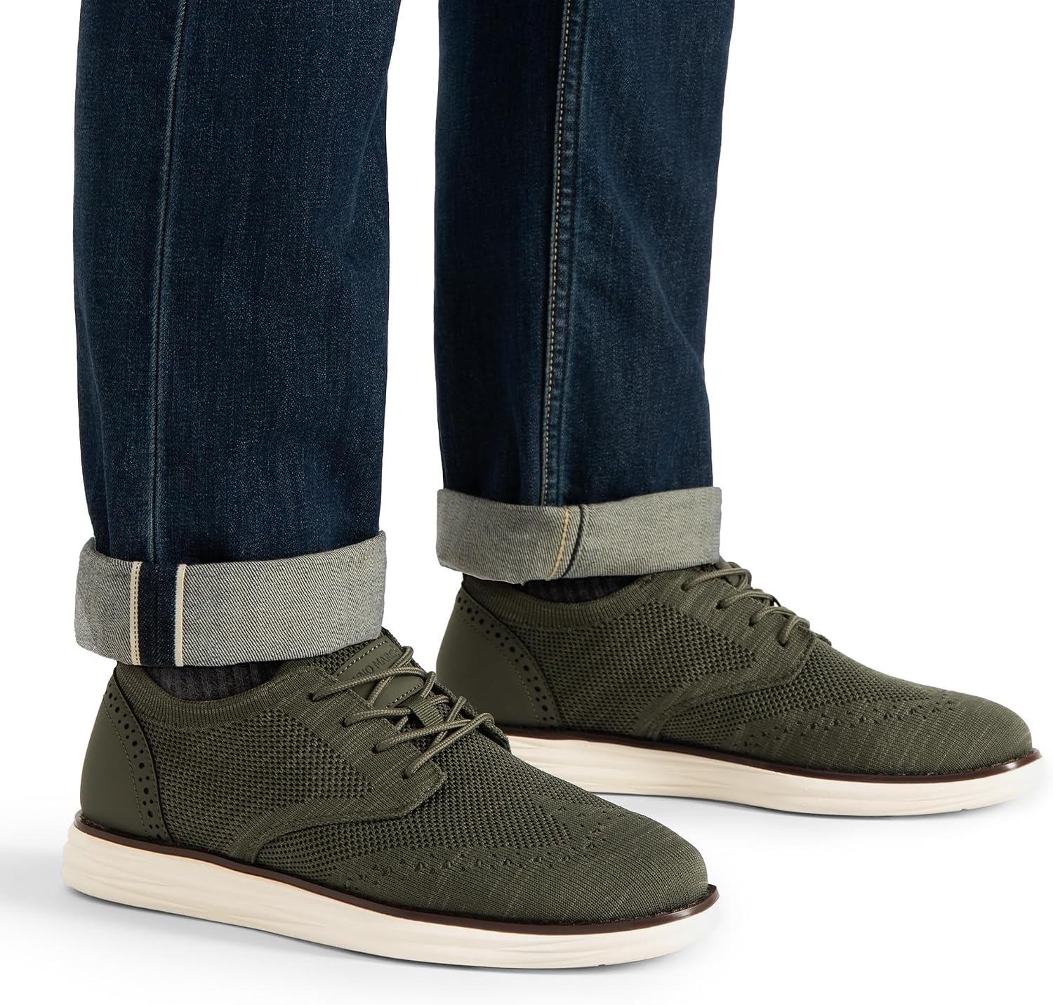 image:imageBruno Marc Mens KnitFlex Craft Mesh Oxfords Sneakers6green