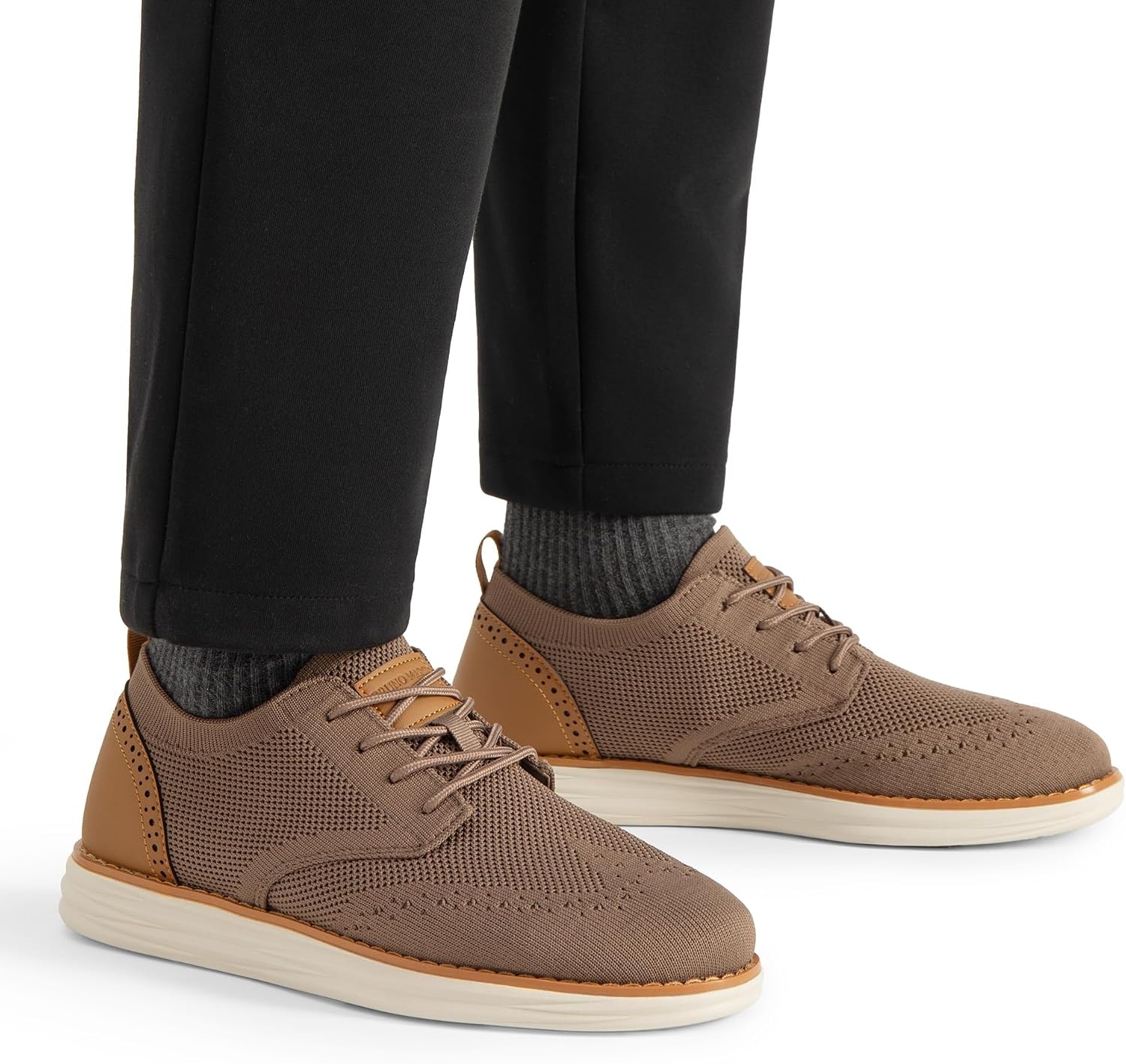 image:imageBruno Marc Mens KnitFlex Craft Mesh Oxfords Sneakers6light Brown