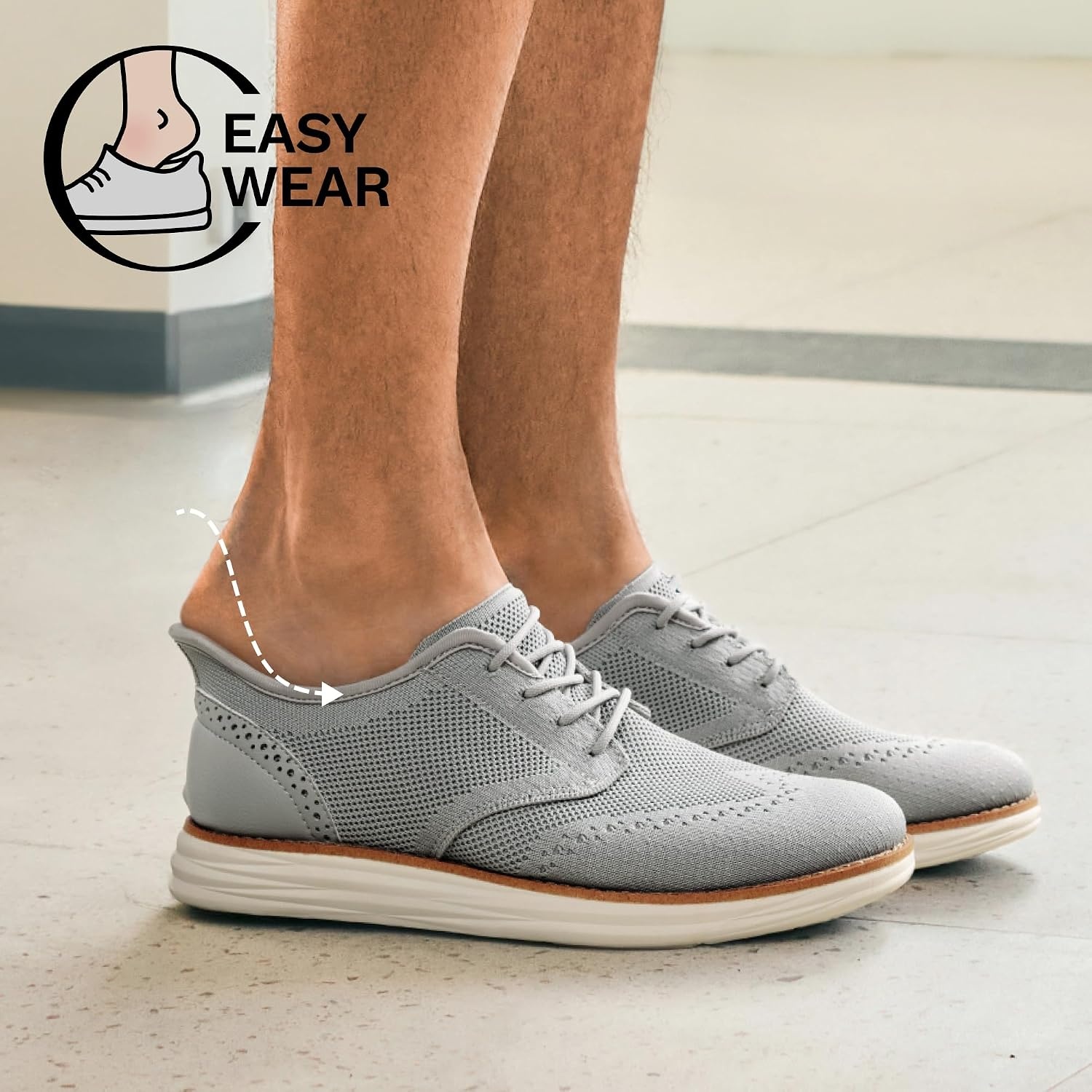 image:imageBruno Marc Mens KnitFlex Craft Mesh Oxfords SneakersGreyhands Free