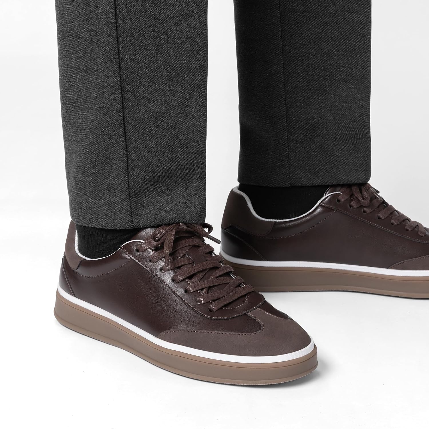 image:imageBruno Marc Mens Retro Casual Fashion SneakersDark Brown