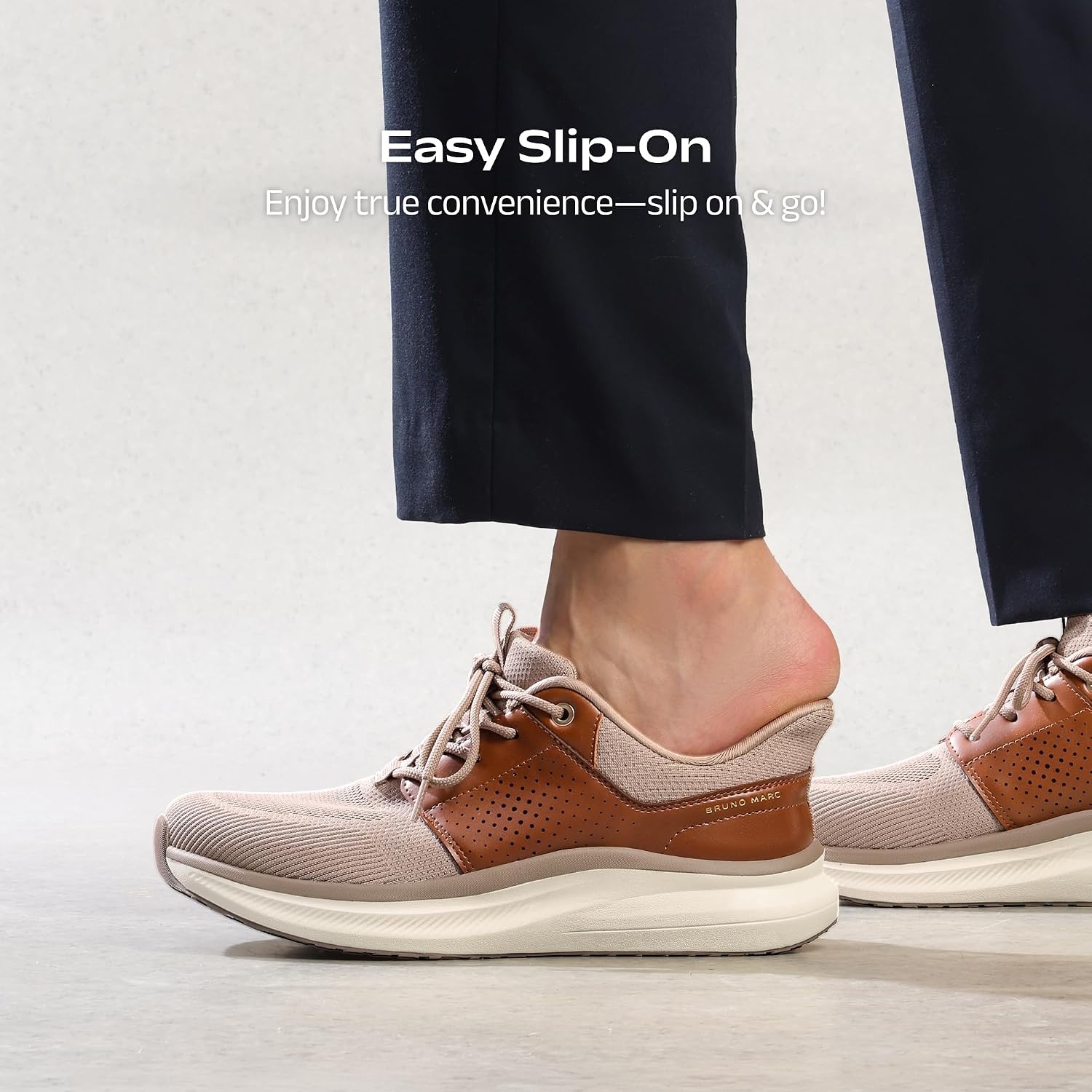 image:imageBruno Marc Mens Slipon Casual Dress SneakersBrown