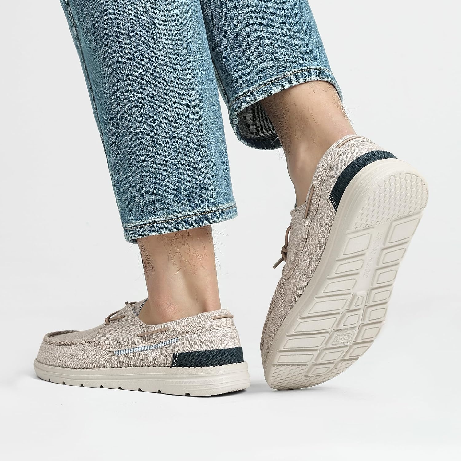 image:imageBruno Marc Mens Slipon Loafers Casual Boat ShoesKhaki