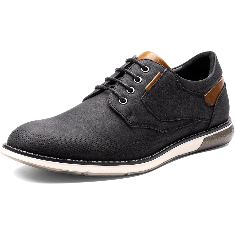 image:imageBruno Marc Mens Dress Oxfords Casual Derby SneakersBlackwaxy