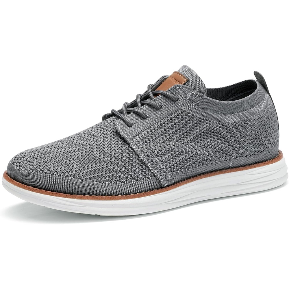 image:imageBruno Marc Mens KnitFlex Breeze Casual Dress SneakersDark Grey