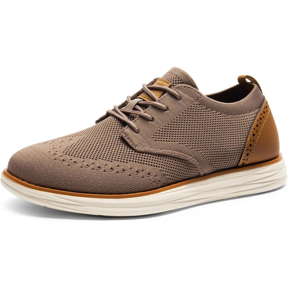 image:imageBruno Marc Mens KnitFlex Craft Mesh Oxfords Sneakers6light Brown