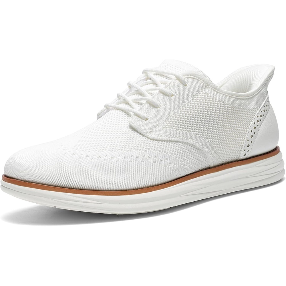 image:imageBruno Marc Mens KnitFlex Craft Mesh Oxfords SneakersWhitehands Free