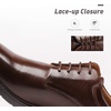 Bruno Marc Men’s Business Shoes Derby Lace-Up Shoes Suit Shoes Leather with Oxford Lining(Dark Brown)