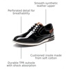 Bruno Marc Men’s Dress Oxfords Casual Derby Sneakers(Black-pat)