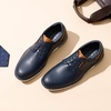 Bruno Marc Men’s Dress Oxfords Casual Derby Sneakers(Blue)