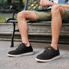 Bruno Marc Men’s KnitFlex Craft Mesh Oxfords Sneakers(6-black)
